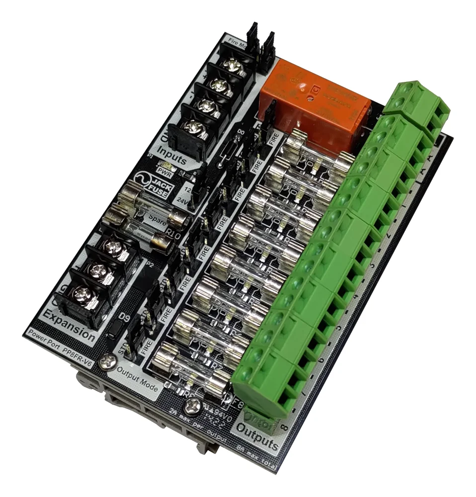 JACKFUSE PWR PORT 8-WAY PDM WITH FIRE TRIP GLASS FUSES LIFETIME WARRANTY