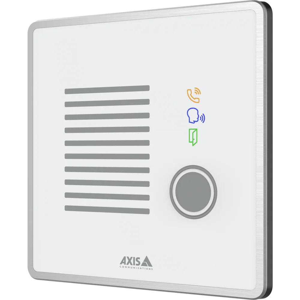 AXIS I7020 INDOOR INTERCOM, 2-GANG FORM FACTOR, FOR HIGH CLEANLINESS AREAS